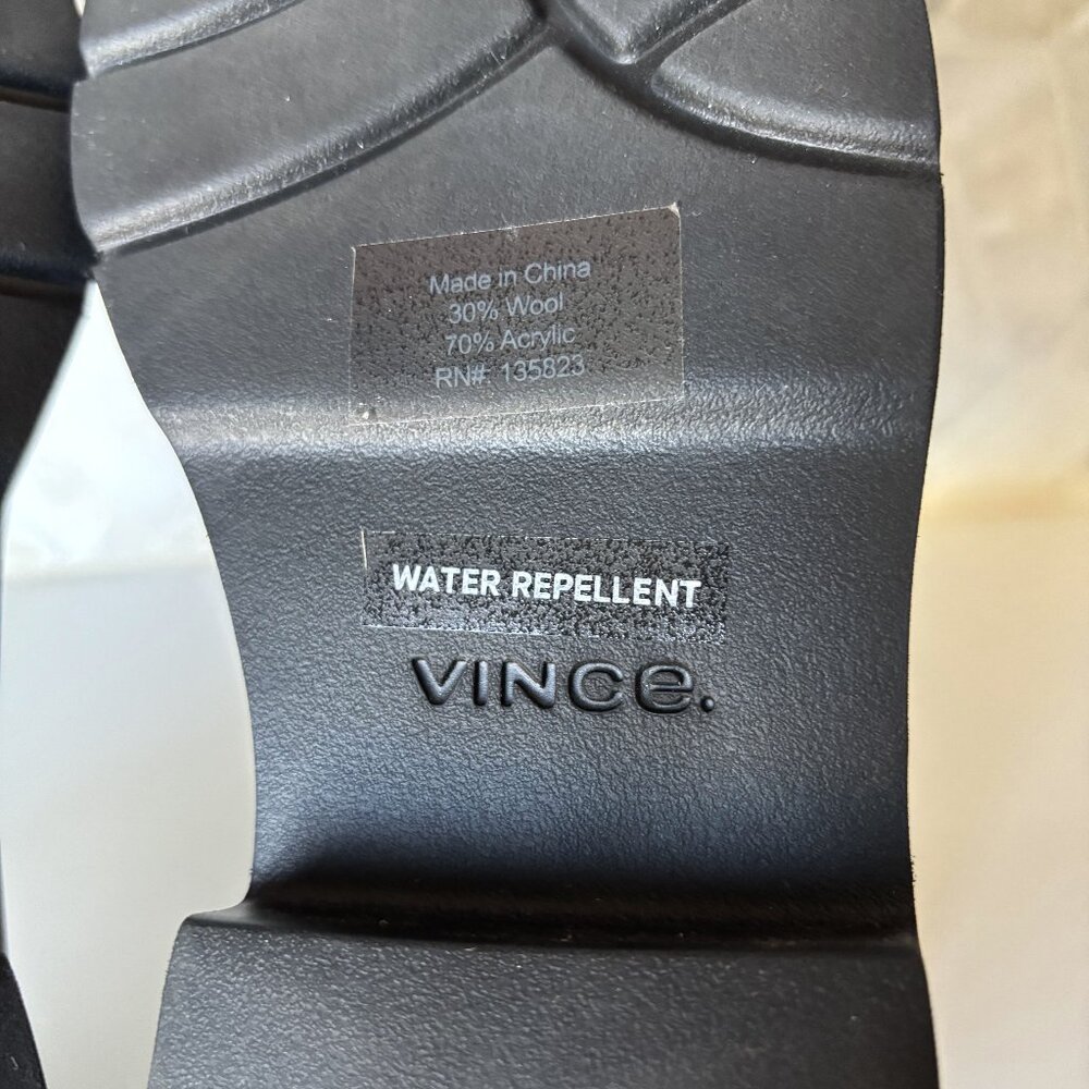 Vince Size 7.5M Black Wool Pull On Ankle Boot Rue Chelsea Boot Ankle Bootie - Picture 10 of 12